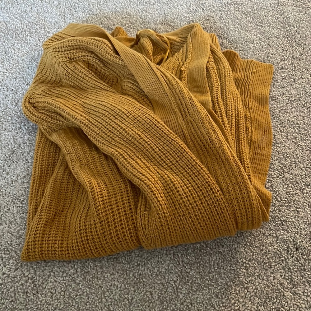 mustard cardigan long sleeve